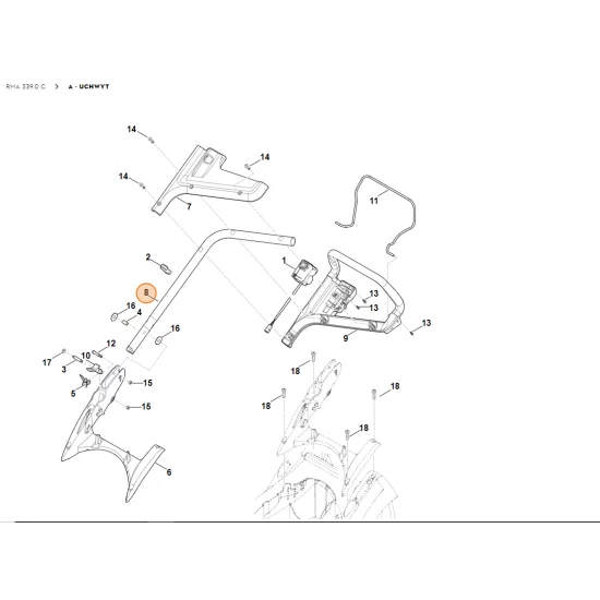 STIHL Dolna część uchwytu kierującego 6320 780 2810